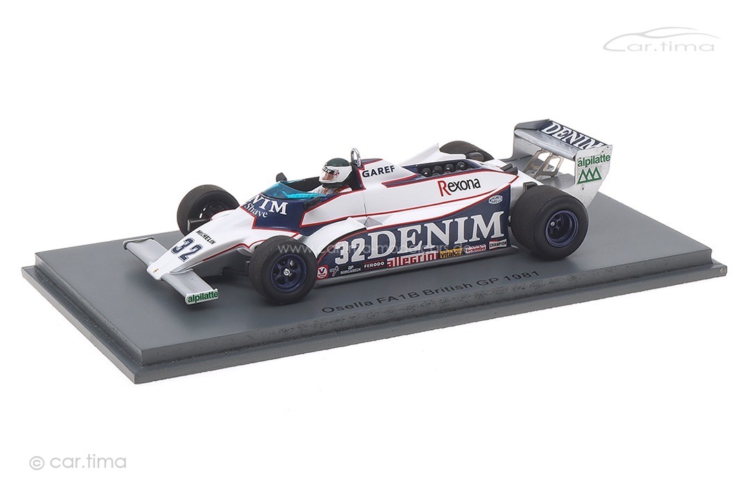 Osella FA1B GP Großbritannien 1981 Jean-Pierre Jarier Spark 1:43 S7250 Osella FA1B GP Großbritannien 1981 Jean-Pierre Jarier Spark 1:43 S7250