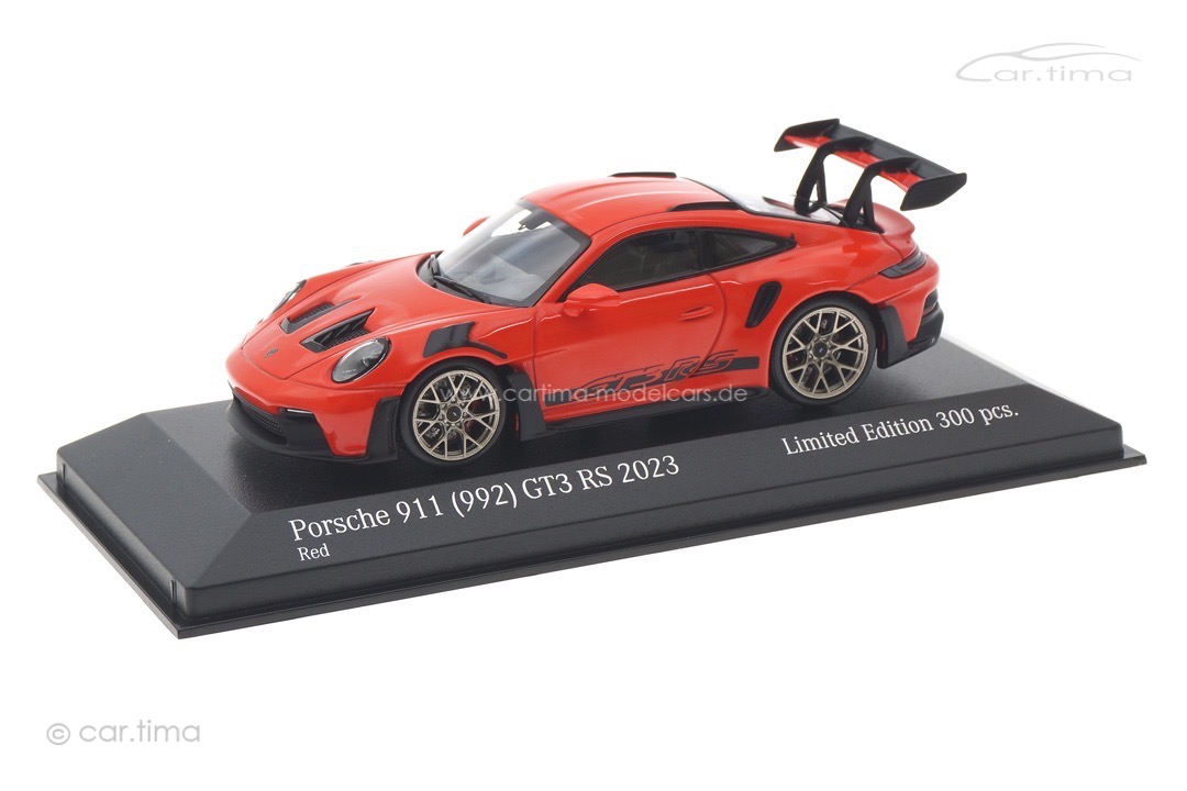 Porsche 911 (992) GT3 RS Weissach Paket rot/Rad gold Minichamps 1:43 413062105 Porsche 911 (992) GT3 RS Weissach Paket rot/Rad gold Minichamps 1:43 413062105