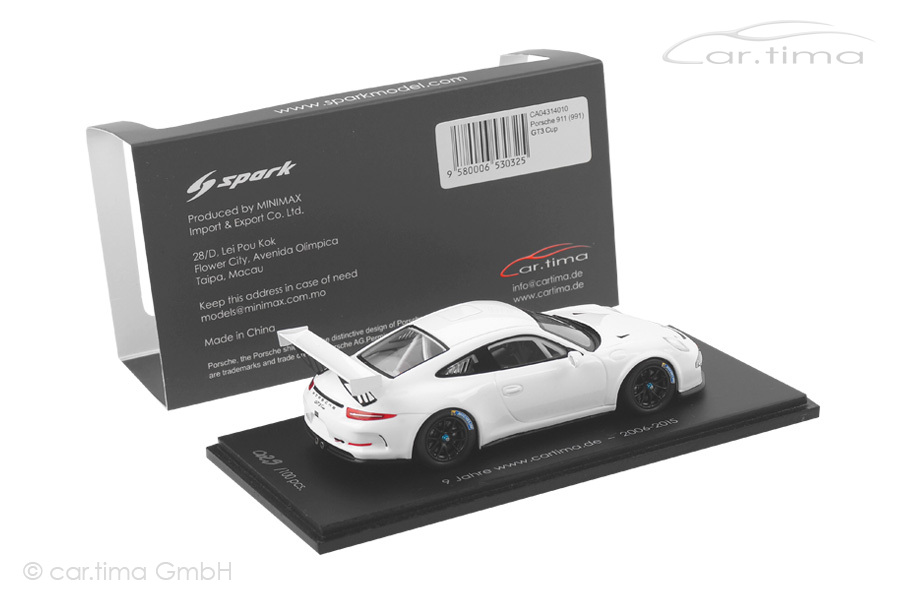 Porsche 911 (991) GT3 Cup 9 Jahre www.cartima.de Spark car.tima CUSTOMIZED 1:43