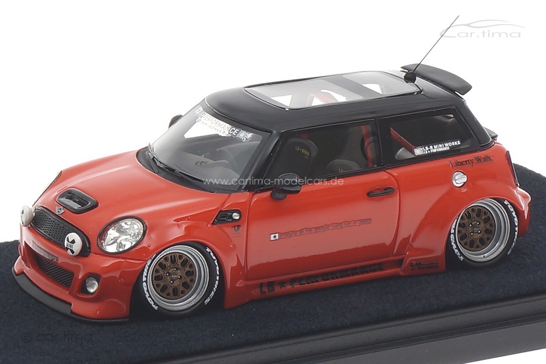 LB Nation Mini Cooper (R56) orange/schwarz Engup Models 1:43 343356-SO LB Nation Mini Cooper (R56) orange/schwarz Engup Models 1:43 343356-SO