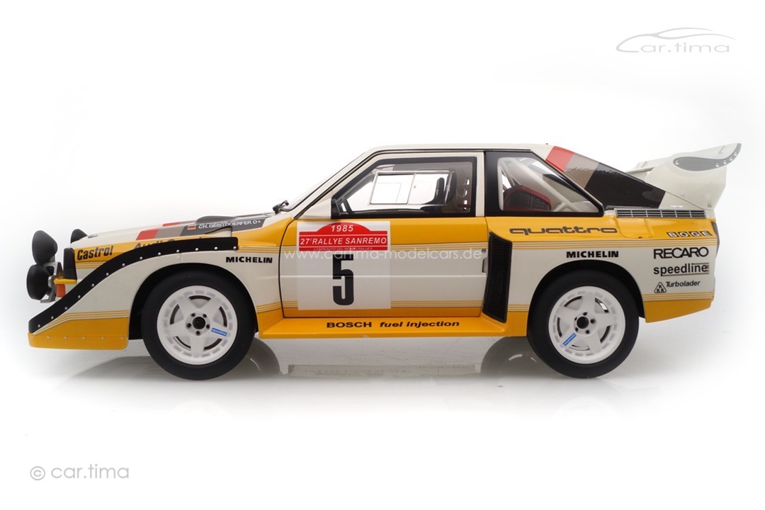 Audi Sport quattro S1 Winner Rallye San Remo 1985 Originalsignatur Walter Röhrl AUTOart 1:18 Audi Sport quattro S1 Winner Rallye San Remo 1985 Originalsignatur Walter Röhrl AUTOart 1:18