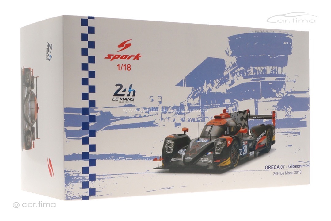 Oreca 07-Gibson 24h Le Mans 2018 Duval/Perrodo/Vaxiviére Spark 1:18 18S400 Oreca 07-Gibson 24h Le Mans 2018 Duval/Perrodo/Vaxiviére Spark 1:18 18S400