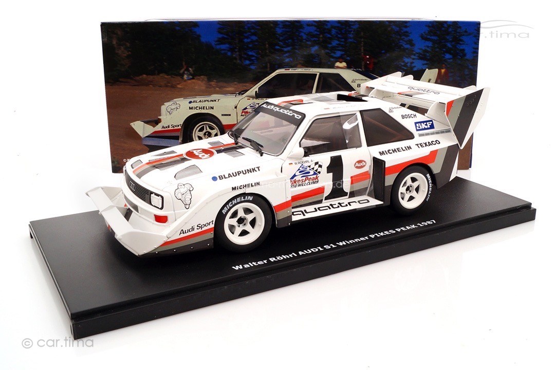 Audi Sport quattro S1 E2 Winner Pikes Peak Hill 1987 Walter Röhrl Werk83 1:18 W1802801