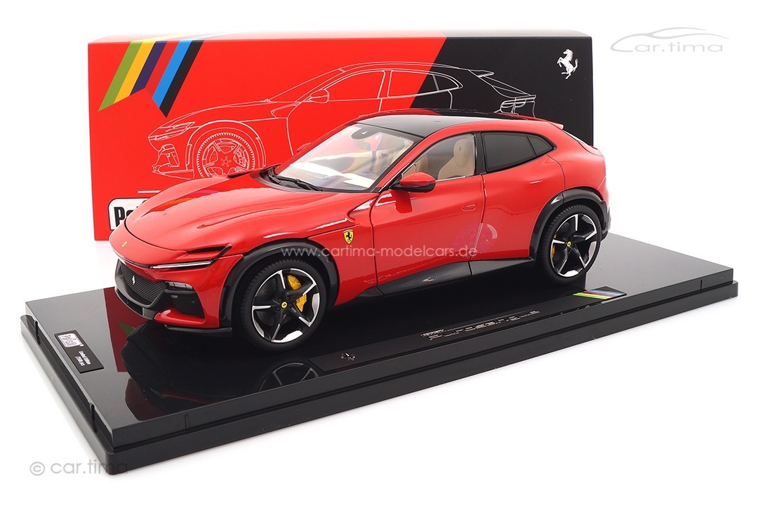 Ferrari Purosangue Rosso Corsa inkl. Vitrine Polistil 1:18 18FE02020-HC