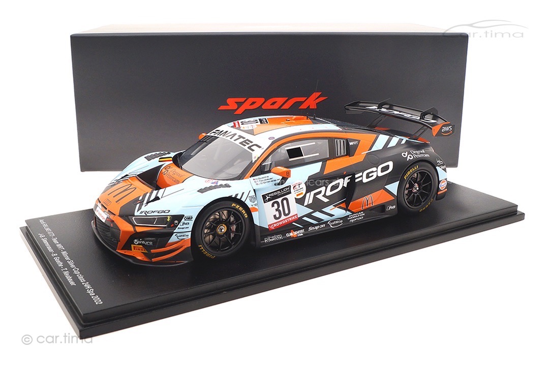 Audi R8 LMS GT3 Winner Silver Cup class 24h Spa 2022 Simmenauer/Goethe/Neubauer Spark 1:18 18SB052