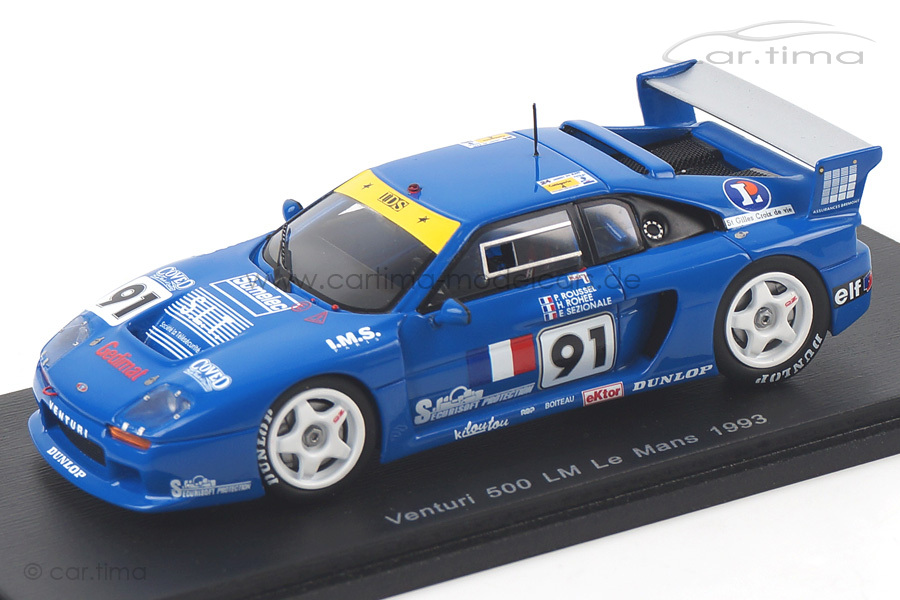 Venturi 500 LM 24h Le Mans 1993 Rohe/Roussel/Sezionale Spark 1:43 S2276 Venturi 500 LM 24h Le Mans 1993 Rohe/Roussel/Sezionale Spark 1:43 S2276