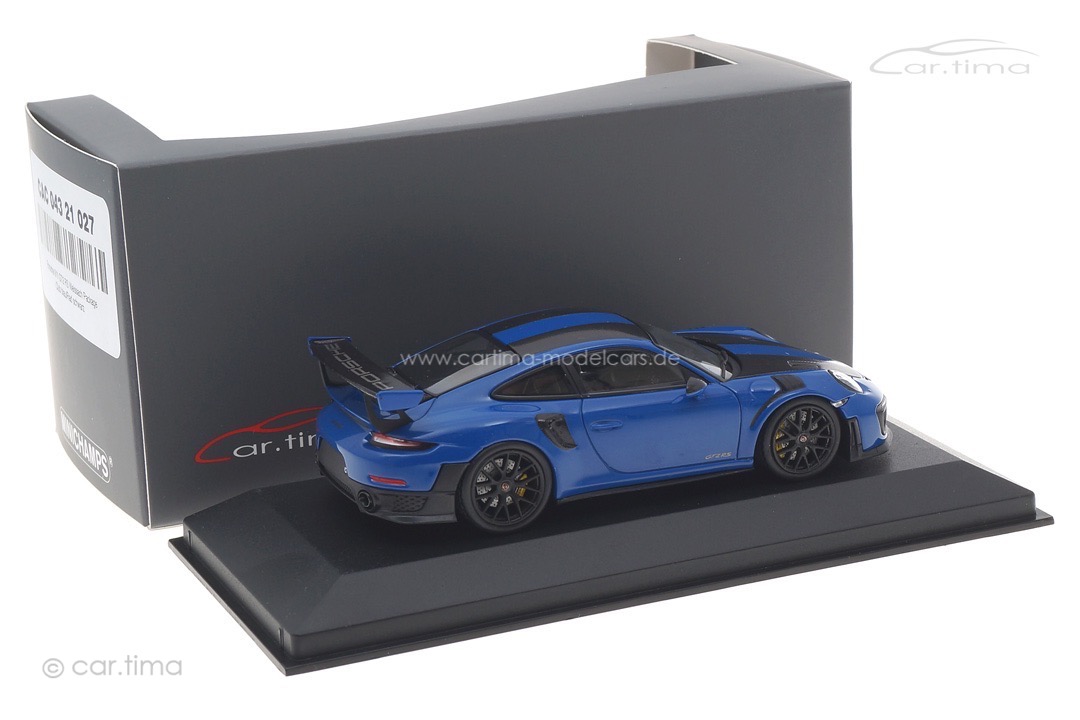 Porsche 911 GT2 RS Weissach Package Club blau/Rad schwarz Minichamps car.tima CUSTOMIZED