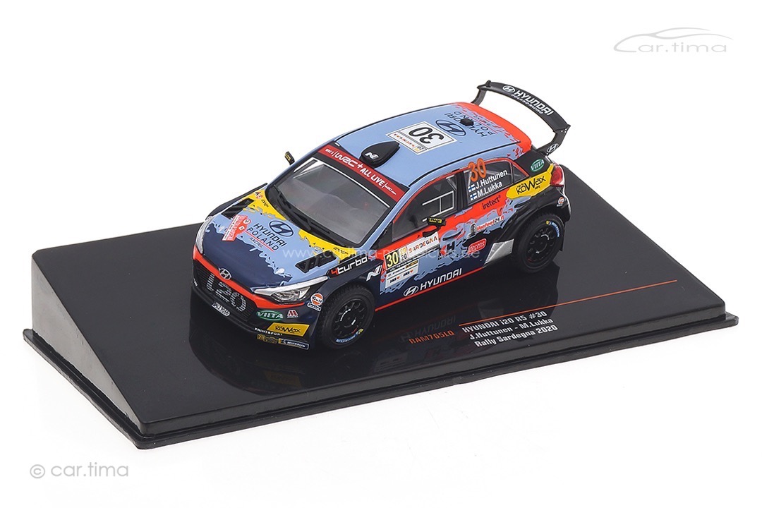 Hyundai i20 R5 Rallye Sardinien 2020 Huttunen/Lukka IXO 1:43 RAM765LQ Hyundai i20 R5 Rallye Sardinien 2020 Huttunen/Lukka IXO 1:43 RAM765LQ