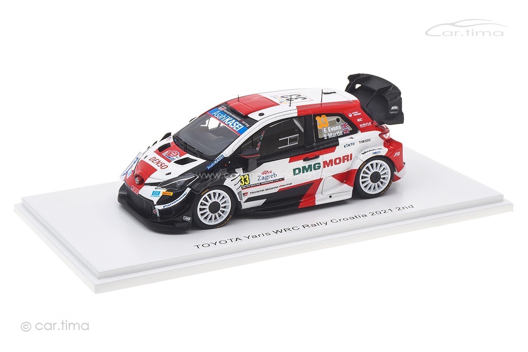 Toyota Yaris WRC Rallye Kroatien 2021 Evans/Martin Spark 1:43 S6589