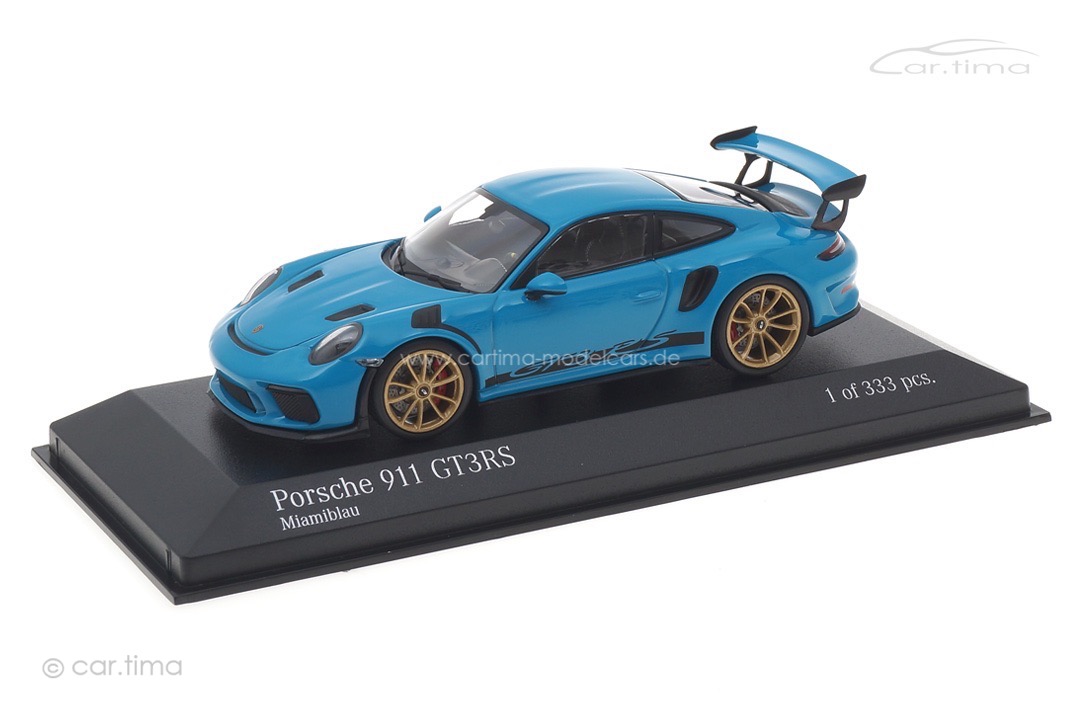 Porsche 911 (991 II) GT3 RS Miamiblau/Rad Aurum Minichamps 1:43 413067046 Porsche 911 (991 II) GT3 RS Miamiblau/Rad Aurum Minichamps 1:43 413067046