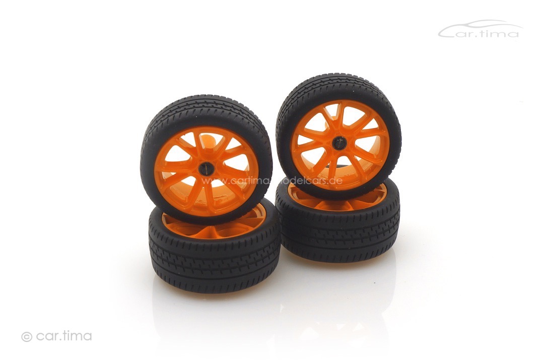 Radsatz/Wheel set TECHART Formula VI Race orange 1:18 CARXXX25019