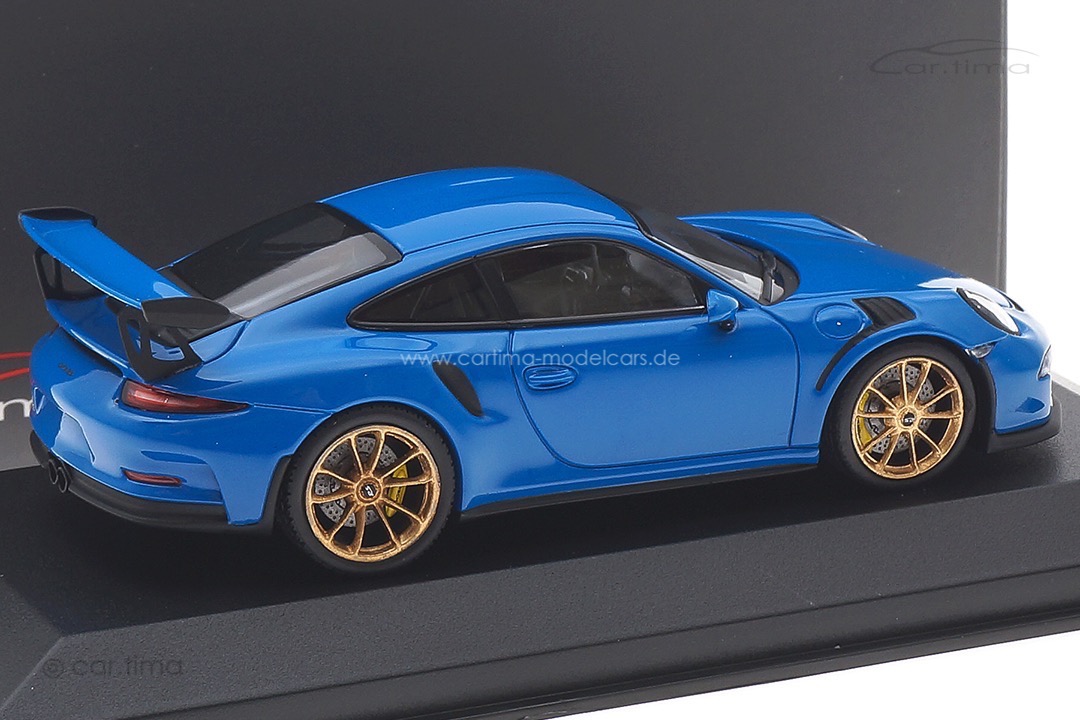 Porsche 911 (991) GT3 RS - voodoo blau / Rad gold - 1 of 33 - Minichamps - car.tima CUSTOMIZED