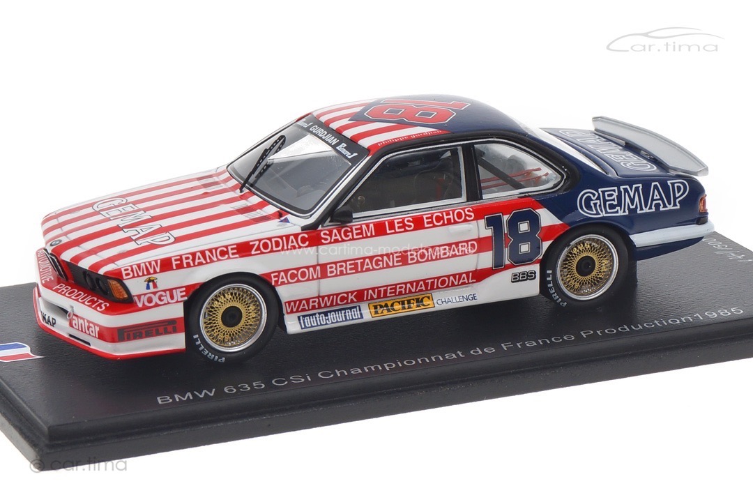 BMW 635 CSi Championnat de France Production 1985 Philippe Gurdjian Spark 1:43 SF257