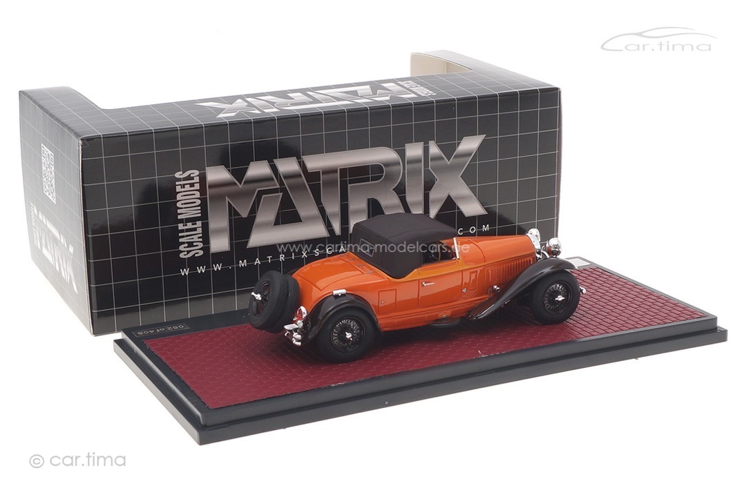 Bugatti Type 46 Cabriolet de Villars 1930 orange geschlossen Matrix 1:43 MX50205-062 Bugatti Type 46 Cabriolet de Villars 1930 orange geschlossen Matrix 1:43 MX50205-062