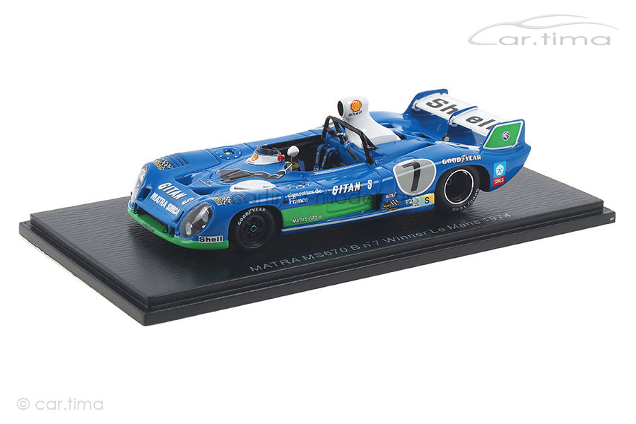 Matra Simca MS 670 B Winner 24h Le Mans 1974 Larrousse/ Pescarolo Spark 1:43 43LM74 Matra Simca MS 670 B Winner 24h Le Mans 1974 Larrousse/ Pescarolo Spark 1:43 43LM74