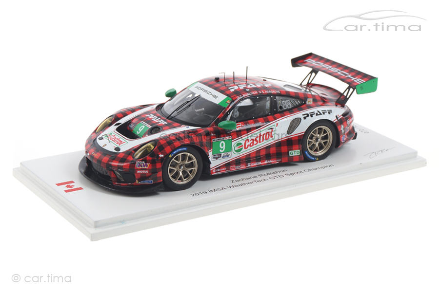 Porsche 911 GT3 R IMSA GTD Sprint Champion 2019 Pfaff Motorsports Spark 1:43 FF002 Porsche 911 GT3 R IMSA GTD Sprint Champion 2019 Pfaff Motorsports Spark 1:43 FF002
