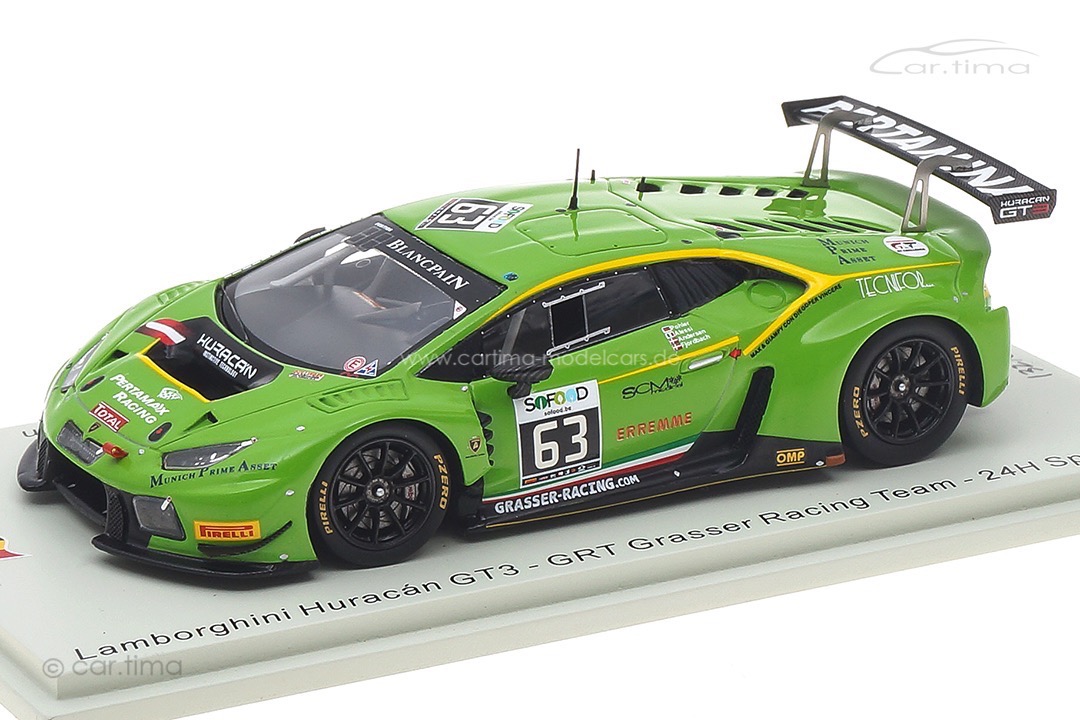 Lamborghini Huracán GT3 24h Spa 2016 Andersen/Alessi/Fjordbach/Pohler Spark 1:43 SB287