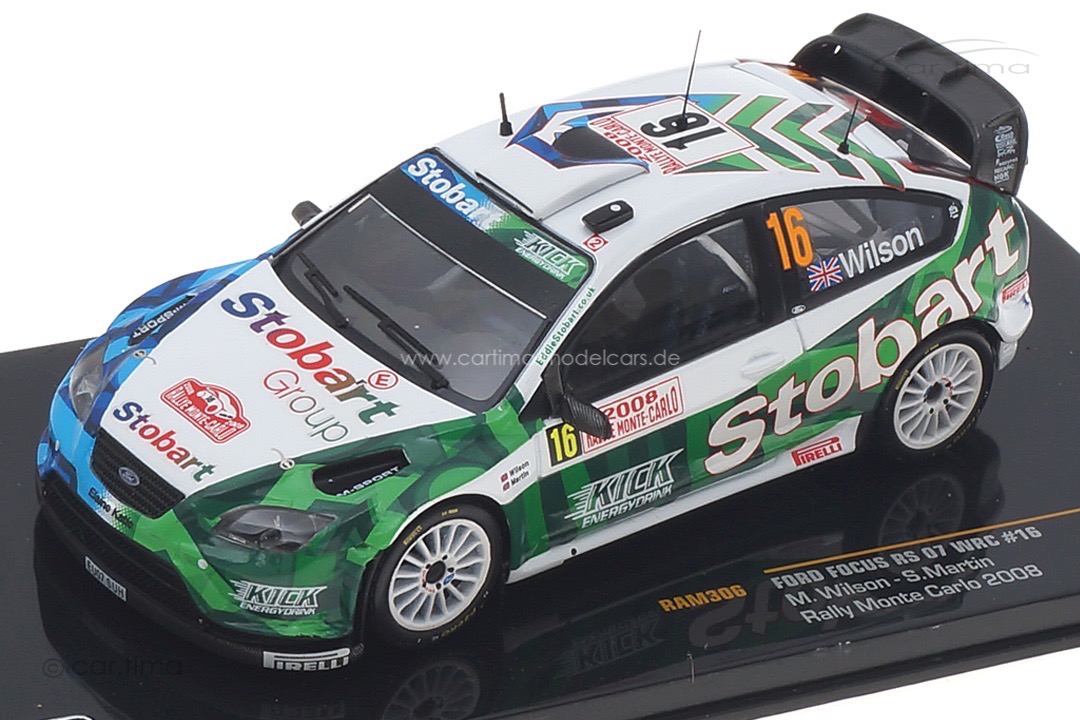 Ford Focus RS WRC 07 Rallye Monte Carlo 2008 Wilson/Martin IXO 1:43 RAM306