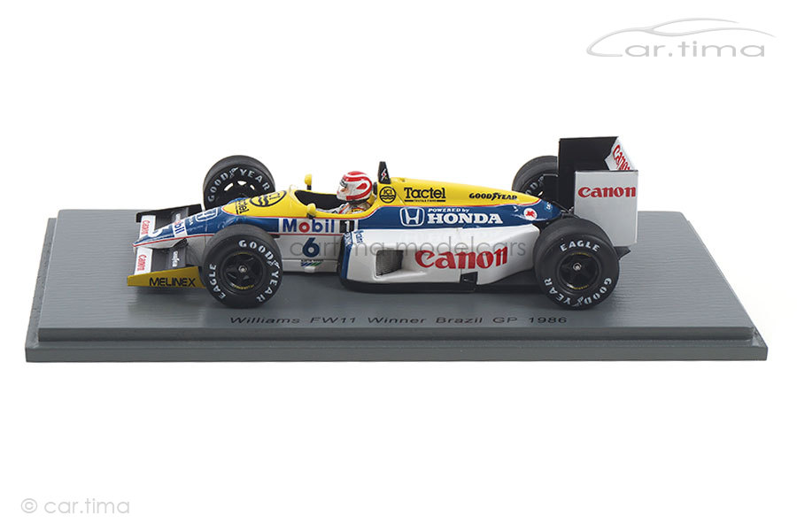 Williams FW11 Winner GP Brazil 1986 Nelson Piquet Spark 1:43 S7480 Williams FW11 Winner GP Brazil 1986 Nelson Piquet Spark 1:43 S7480