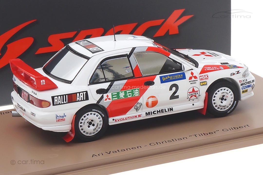 Mitsubishi Lancer EVOLUTION III Winner Rallye Hong Kong 1996 Vatanen/Tilber Spark 1:43 S6514