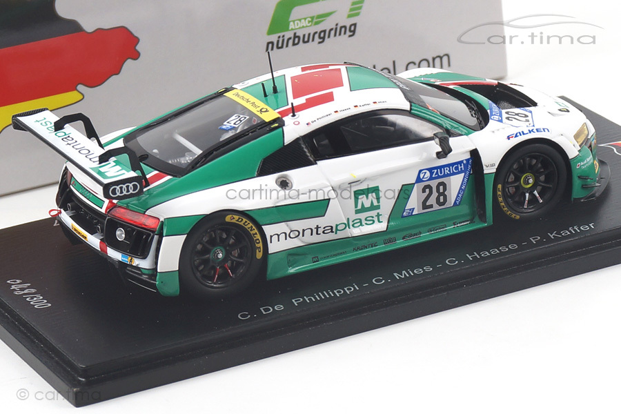 Audi R8 LMS 24h Nürburgring 2017 De Phillippi/Haase/Mies/Kaffer Spark 1:43 SG298