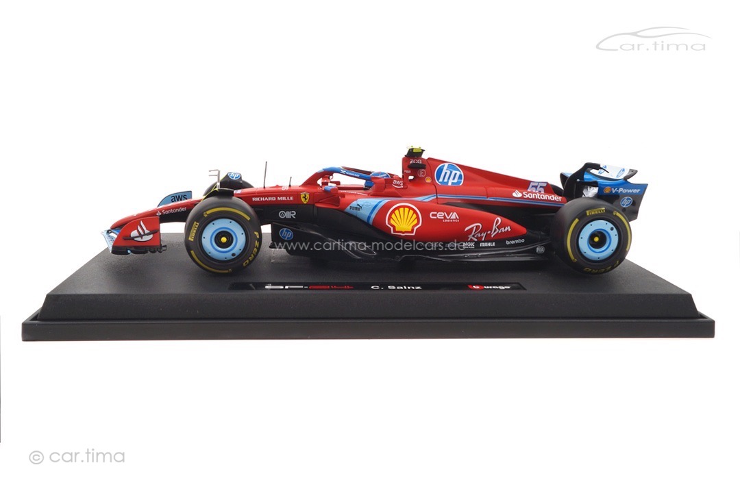 Ferrari F1 SF-24 GP USA Miami 2024 Carlos Sainz Jr. Bburago 1:18 18-16815-S-Miami Ferrari F1 SF-24 GP USA Miami 2024 Carlos Sainz Jr. Bburago 1:18 18-16815-S-Miami