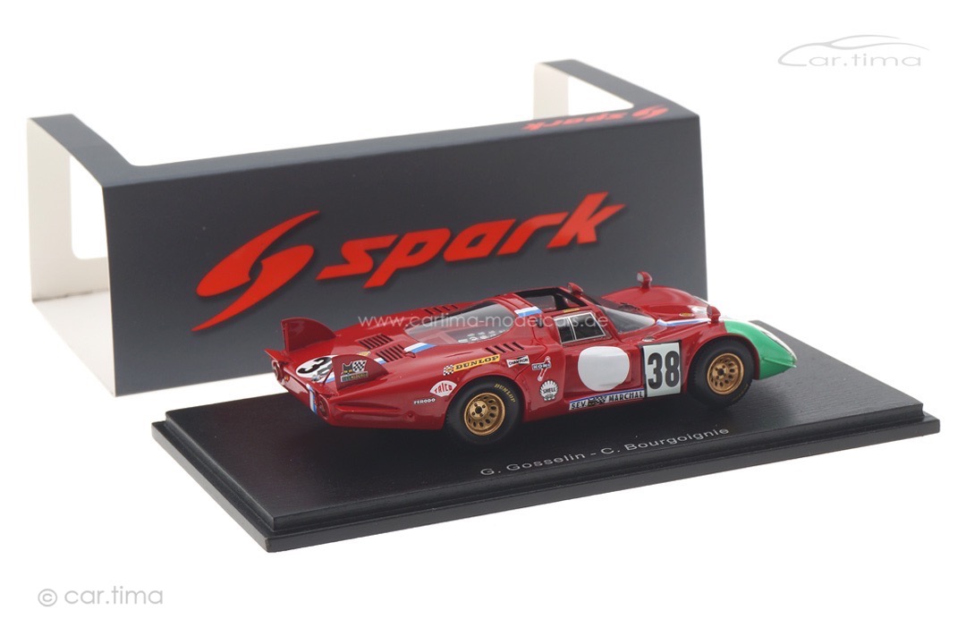 Alfa Romeo T33/2 24h Le Mans 1969 Pilette/Slotemaker Spark 1:43 S8801 Alfa Romeo T33/2 24h Le Mans 1969 Pilette/Slotemaker Spark 1:43 S8801