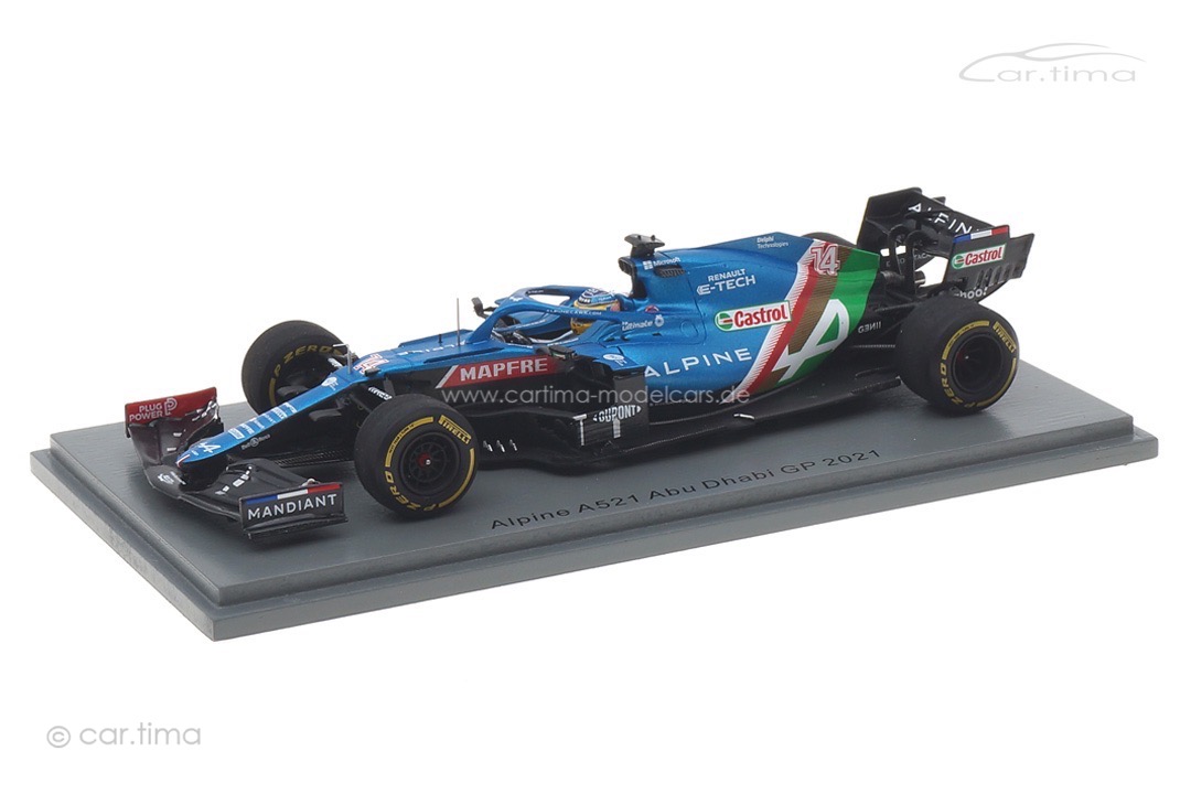 Alpine A521 GP Abu Dhabi 2021 Fernando Alonso Spark 1:43 S7858 Alpine A521 GP Abu Dhabi 2021 Fernando Alonso Spark 1:43 S7858