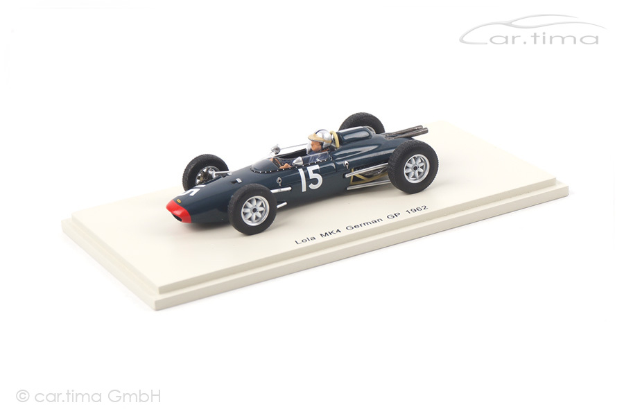 Spark S4268 Lola MK4 N°15 – GP F1 Allemagne 1962, Roy Salvadori, 1/43, Résine