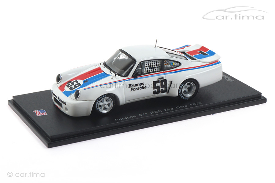 Porsche 911 Carrera RSR 100 Miles Mid-Ohio 1975 Peter Gregg Spark 1:43 US047