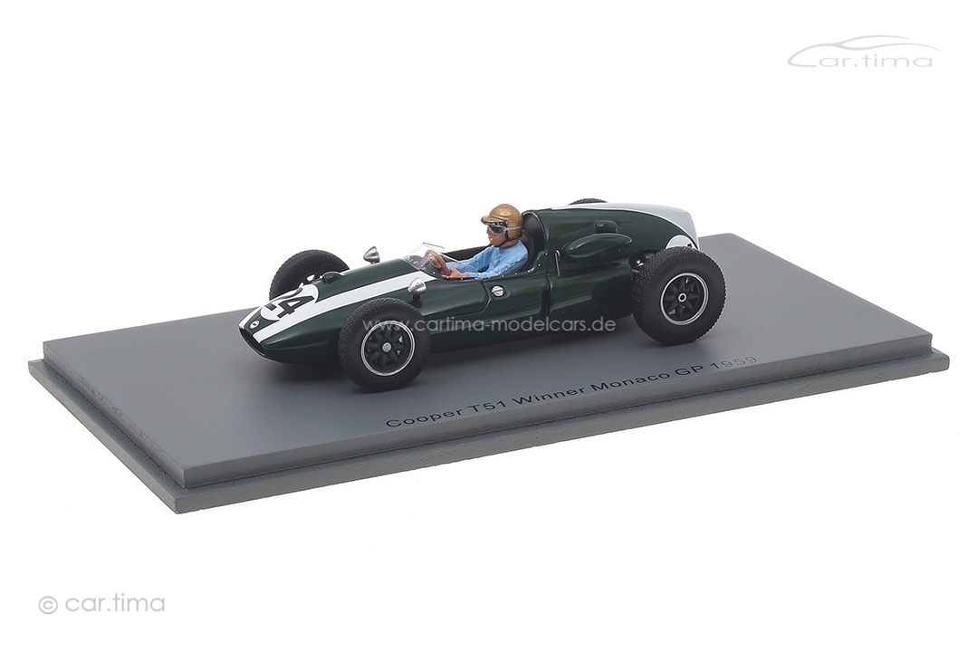 Cooper T51 Winner GP Monaco 1959 World Champion Jack Brabham Spark 1:43 S8039 Cooper T51 Winner GP Monaco 1959 World Champion Jack Brabham Spark 1:43 S8039