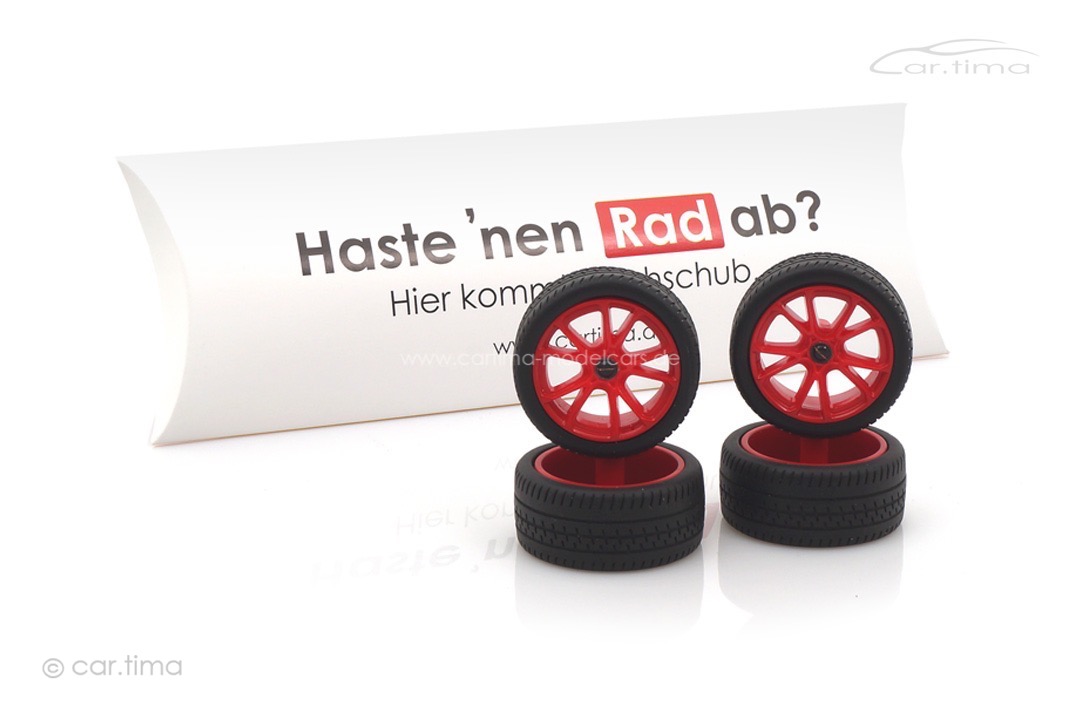 Radsatz/Wheel set TECHART Formula VI Race Indischrot 1:18 CARXXX25015
