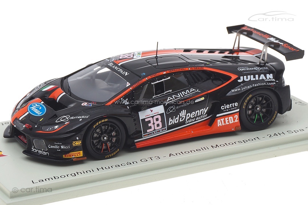 Lamborghini Huracán GT3 24h Spa 2016 Cerruti/Spinelli/Vannelet Spark 1:43 SB289