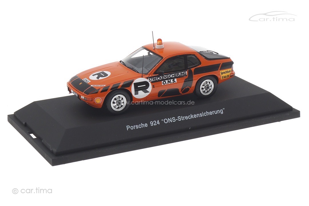 Porsche 924 S ONS-Streckensicherung rot/schwarz Schuco 1:43 450919500 Porsche 924 S ONS-Streckensicherung rot/schwarz Schuco 1:43 450919500