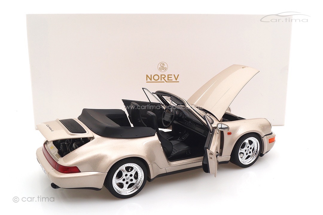 Porsche 911 (964) Cabriolet Turbolook WTL Zermattsilbermet. Norev 1:18 187140