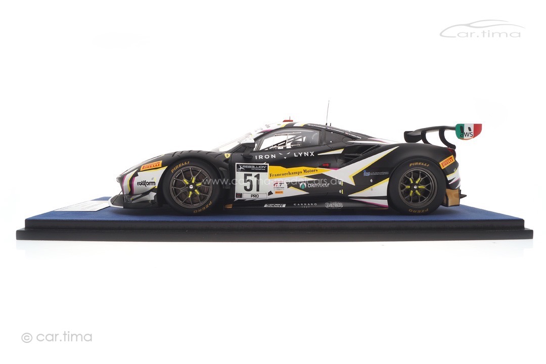 Ferrari 488 GT3 Winner 24h Spa 2021 Ledogar/Nielsen/Pier Guidi Looksmart 1:18 LS18RC015 Ferrari 488 GT3 Winner 24h Spa 2021 Ledogar/Nielsen/Pier Guidi Looksmart 1:18 LS18RC015