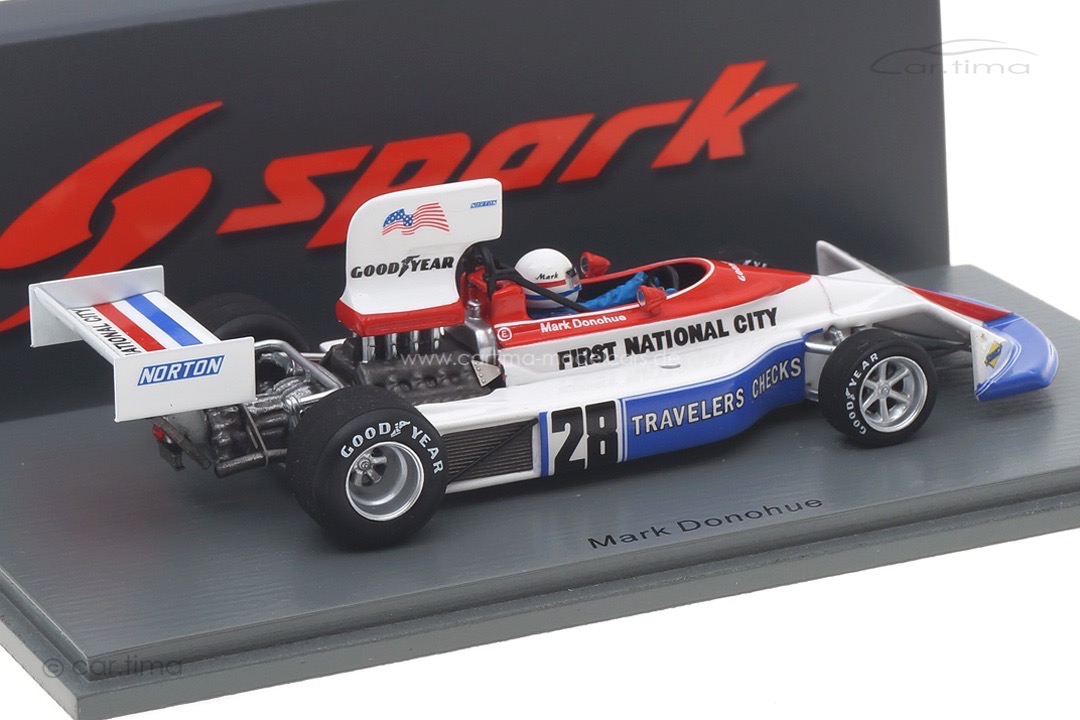March 751 GP Großbritannien 1975 Mark Donohue Spark 1:43 S5375 March 751 GP Großbritannien 1975 Mark Donohue Spark 1:43 S5375