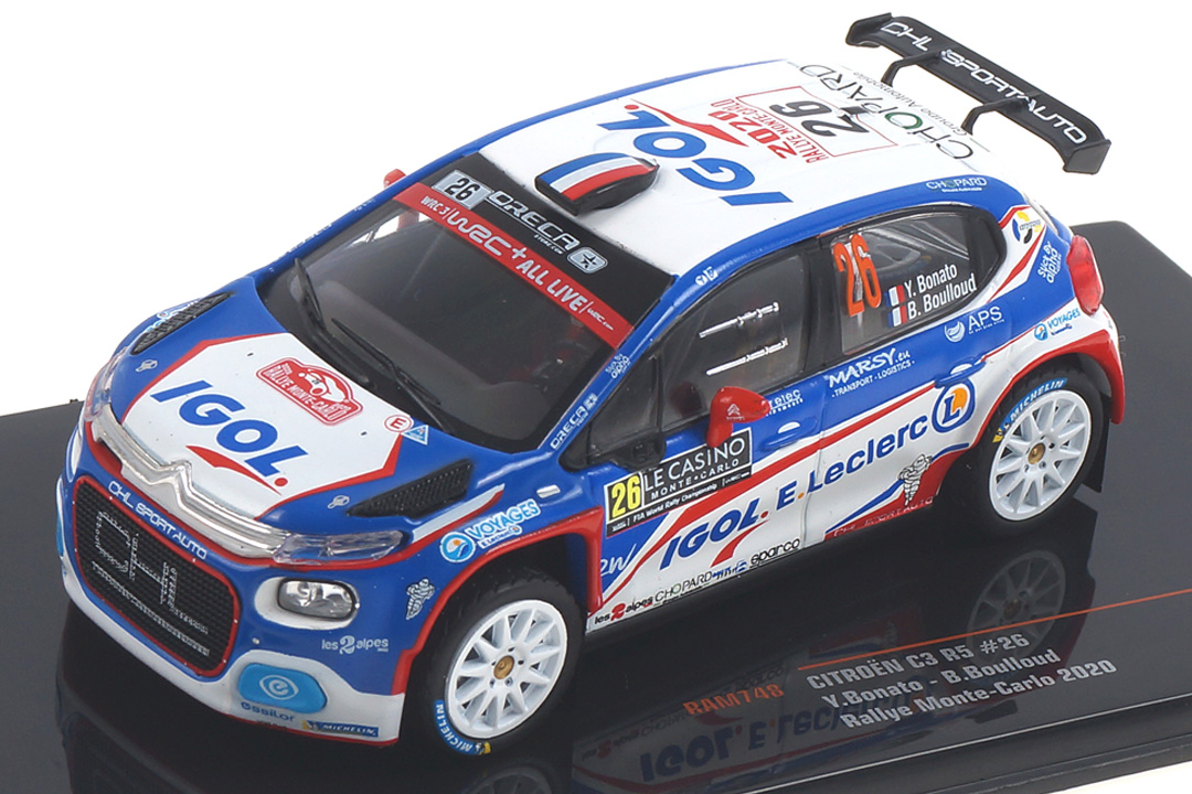 Citroen C3 R5 Rallye Monte Carlo 2020 Bonato/Boulloud IXO 1:43 RAM748 Citroen C3 R5 Rallye Monte Carlo 2020 Bonato/Boulloud IXO 1:43 RAM748