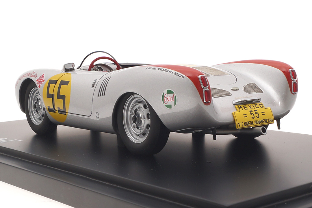 Porsche 550 1500 RS Spyder Carrera Panamericana 1954 Originalsignatur Hans Herrmann AutoArt 1:18 CAC01824008