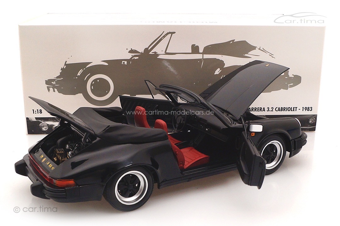 Porsche 911 3.2 Carrera Cabriolet schwarz Minichamps 1:18 100063035