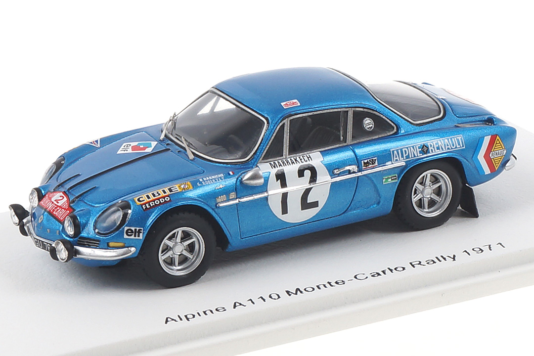 Alpine A110 Rallye Monte-Carlo 1971 Darniche/Robertet Spark 1:43 S6106