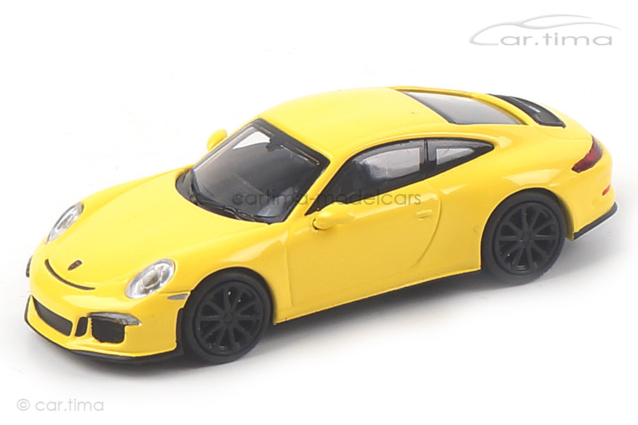 Porsche 911 (991) R racinggelb/Räder schwarz Minichamps 1:87 870066224