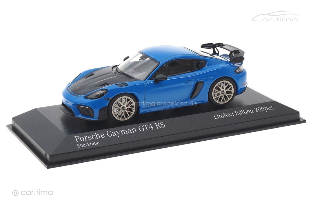 Porsche 718 (982) Cayman GT4 RS Weissach Paket Sharkblue/Rad Neodym Minichamps 1:43 413069707 Porsche 718 (982) Cayman GT4 RS Weissach Paket Sharkblue/Rad Neodym Minichamps 1:43 413069707