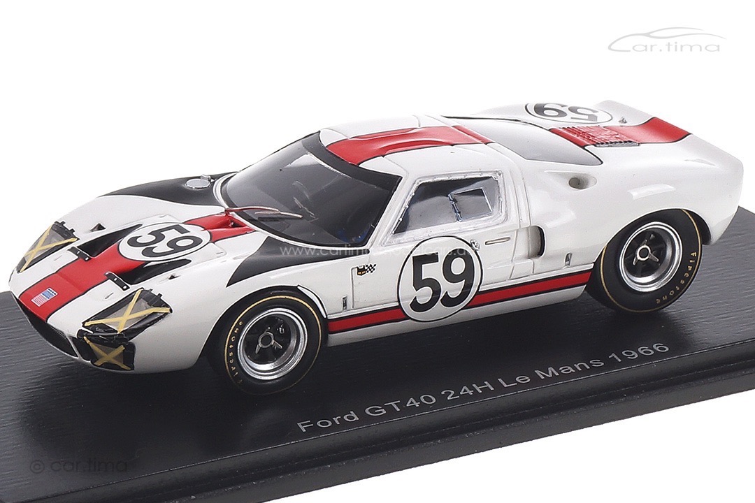 Ford GT40 24h Le Mans 1966 Scott/Revson Spark 1:43 S4537 Ford GT40 24h Le Mans 1966 Scott/Revson Spark 1:43 S4537