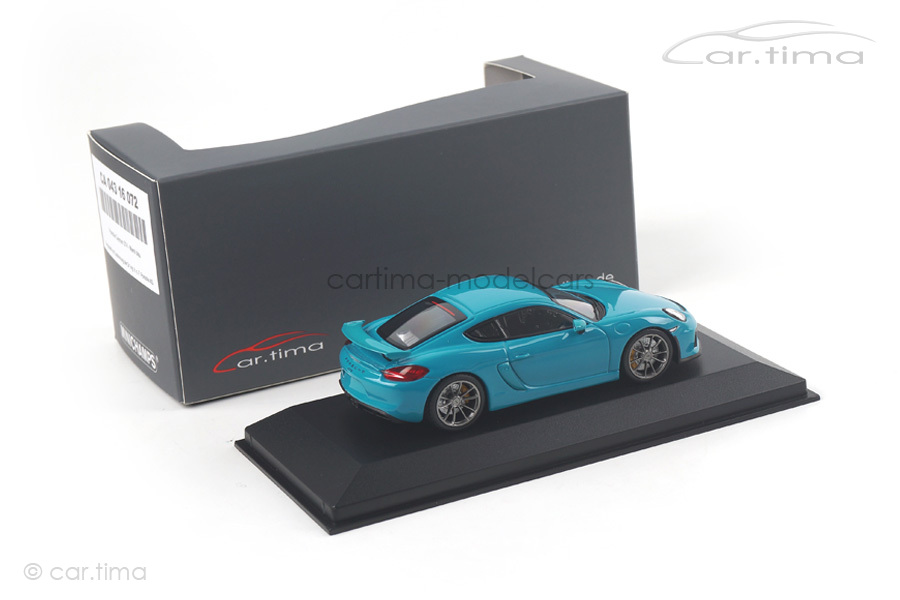 Porsche Cayman GT4 Miami blau Minichamps 1:43 CA04316072