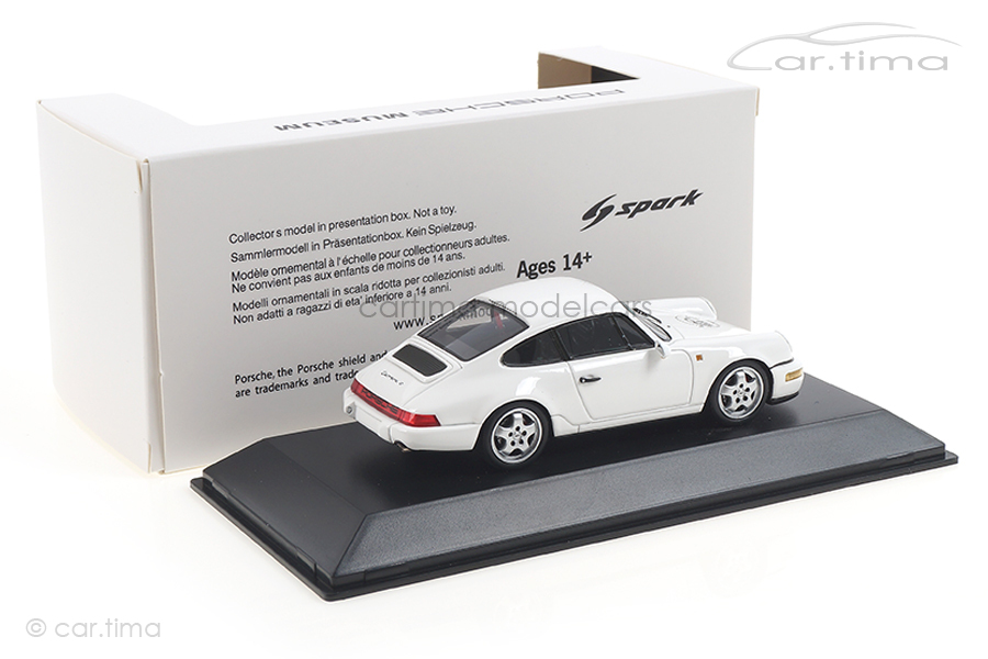 Porsche 911 (964) Carrera 4 Grandprix-weiß PMG-Jahresmodell 2010 Spark 1:43 MAP02007011