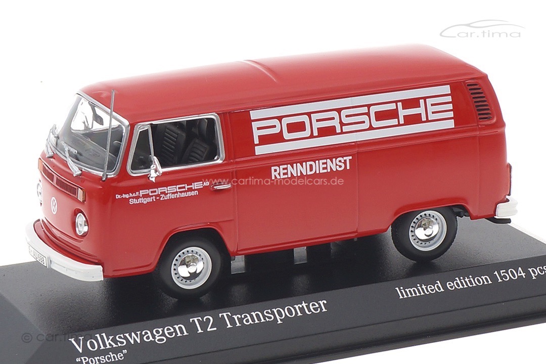 Volkswagen T2 Transporter Porsche Renndienst Minichamps 1:43 943053064 Volkswagen T2 Transporter Porsche Renndienst Minichamps 1:43 943053064
