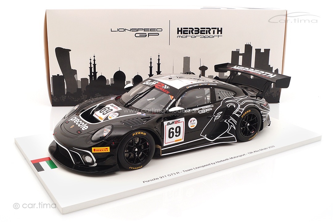 Porsche 911 GT3 R 12h Abu Dhabi 2022 Lionspeed by Herberth Motorsport Spark 1:18 FF023