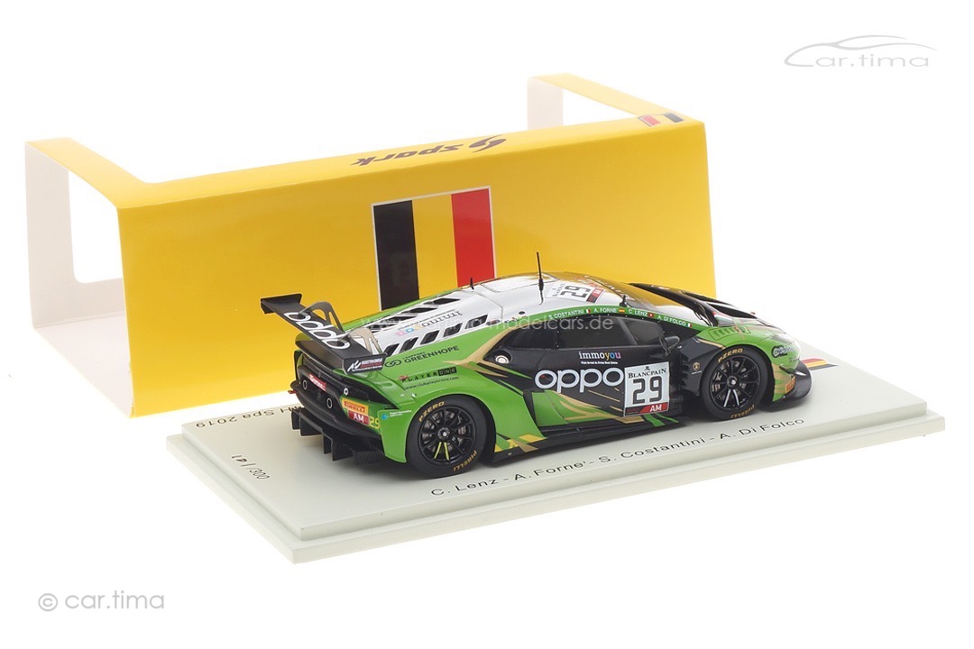 Lamborghini Huracán GT3 Evo 24h Spa 2019 Lenz/Forné/Costantini/Di Folco Spark 1:43 SB318 Lamborghini Huracán GT3 Evo 24h Spa 2019 Lenz/Forné/Costantini/Di Folco Spark 1:43 SB318