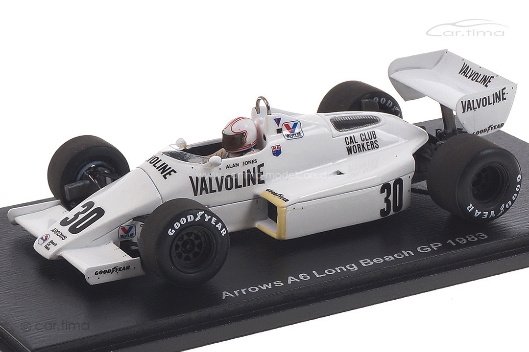 Arrows A6 GP Long Beach 1983 Alan Jones Spark 1:43 S5780 Arrows A6 GP Long Beach 1983 Alan Jones Spark 1:43 S5780